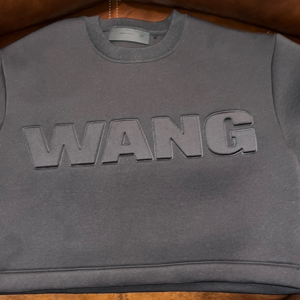 UNUSED ALEXANDER WANG X H&M •CROPPED NEOPRENE SWEATSHIRT